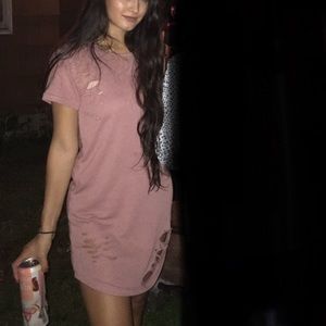 Destroyed T-shirt Dress